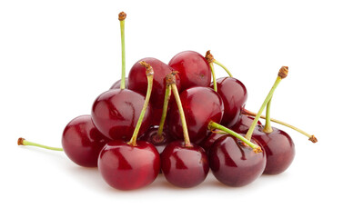 sour cherry heap path isolated on white