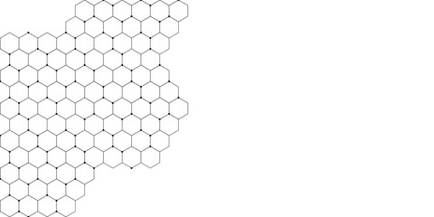 Hexagons pattern. Geometric abstract background with simple hexagonal elements. Medical, technology or science design.