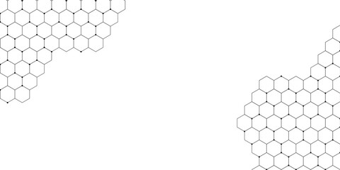 Hexagons pattern. Geometric abstract background with simple hexagonal elements. Medical, technology or science design.