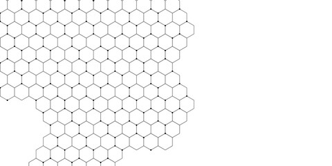 Hexagons pattern. Geometric abstract background with simple hexagonal elements. Medical, technology or science design.