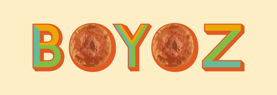 Turkish traditional boyoz. Boyoz. Traditional flavors of Izmir. Boyoz is both a delicious breakfast and good at night after drinking. Modern style cartoon vector. In boyoz post.