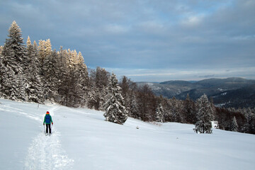 Skitouring in Zywiec Beskids, Poland