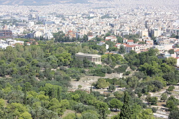 Fototapeta na wymiar Athènes vue de l'Acropole