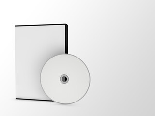 3D illustration. DVD case isolated on white background
