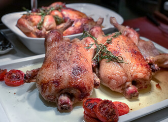 Chicken baked in oven