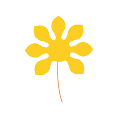 yellow color leave nature icon