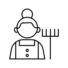 gardener profession worker avatar line style icon