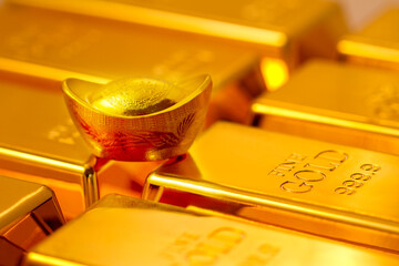 Gold bars and gold bullions