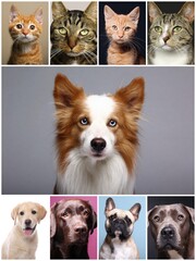 Beautiful cats and dogs