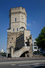 Fototapeta na wymiar medieval fortified tower Bayenturm, part of the remains of the historical city wall of Cologne