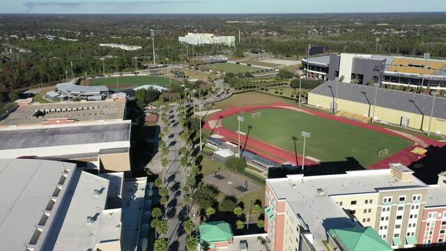 Orlando, Florida, USA - July 15, 2020 : The University of Central Florida, in Orlando. Shot during the COVID Pandemic in 2020.
