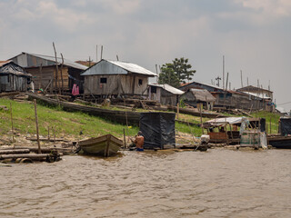 Floating houses in Belen, Iquitos