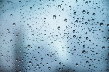 water drops on glass