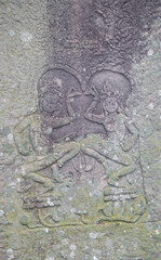  Bayon the central temple of Angkor Thom, late 12th century.It rains in the rainy season. (Cambodia, 04.10. 2019)