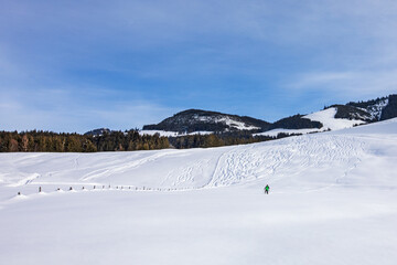 Allgäu - Tourenski - Abfahrt - Spuren - Winter - Oberstdorf