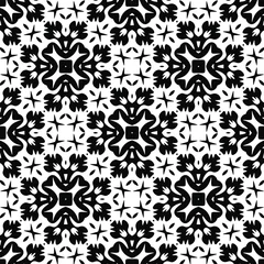 Foto op Canvas Black and white texture. seamless geometric pattern.  © t2k4