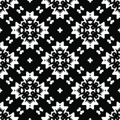 Black and white texture. seamless geometric pattern. 