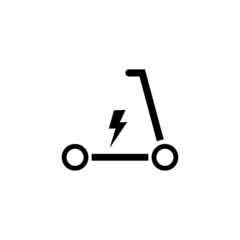 Electric scooter bike icon isolated on white background