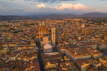 Fototapeta na wymiar Florence Italy aerial view