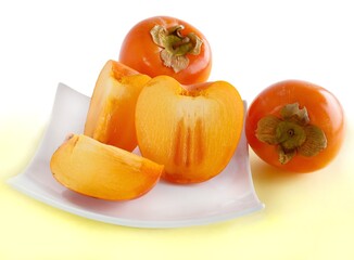 sweet orange fruits of kaki -persimmon 