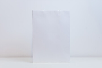 white paper bag mockup. Shopping Paper bag template on white background. mockup for design.