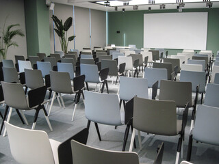conference room with chairs and tables