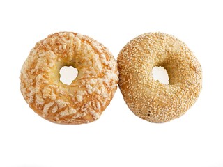 various tasty rolls with grains for breakfast