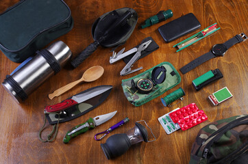 Set of items for survival in nature