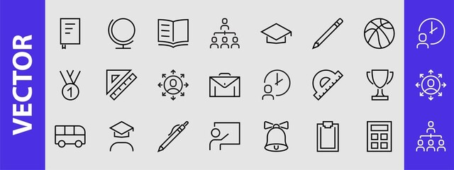 set of blue and white labels