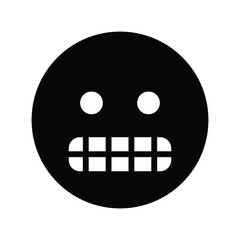 Grimacing Face Emoji Icons Vector 