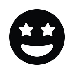 Star Struck Emoji Vector Icon