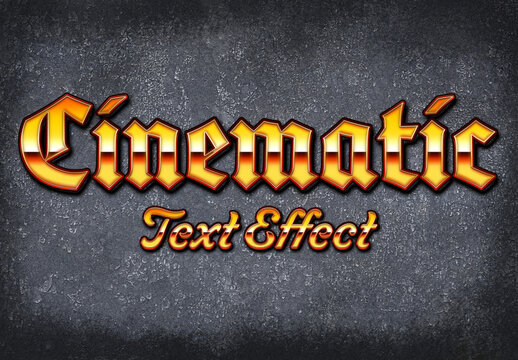 Cinematic Title Effect Mockup