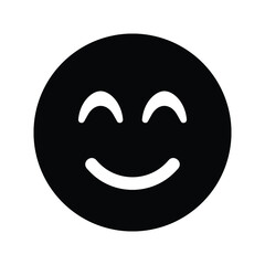 Smile beam Icon face in black
