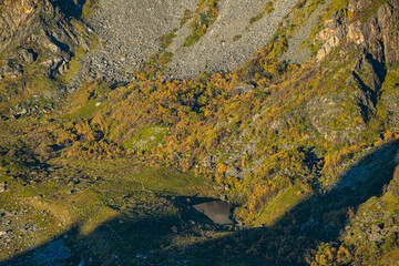 Rock wall with grass in Norway