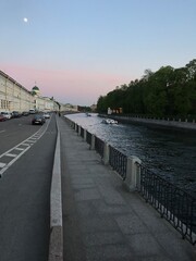 embankment over the river