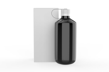 realistic mockup bottle for drinks. Universal for different volumes m milliliters. Template for the presentation of packaging design and labels . 3d illustration