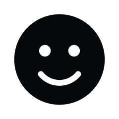 Simple emoticon emoji smile laugh face icon vector