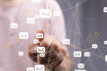 Naklejka premium contact communication support contact concept service