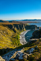 Fototapeta premium Beach from above on Vesterålen