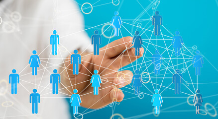 organization network team concept networking.