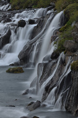 Hraunfossar Waterfalls in western Iceland