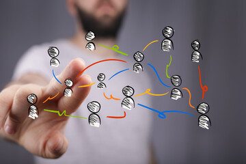 conference Digital Network and data concept