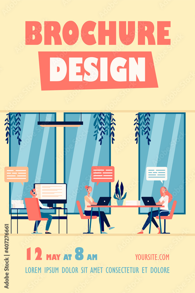 Poster hotline operators consulting clients