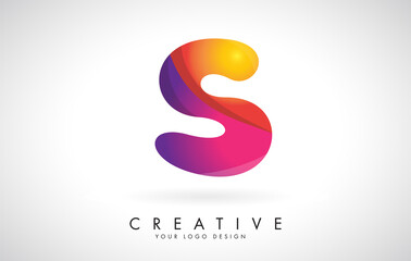 Colorful rounded Letter S Creative Logo Design. Friendly Corporate Entertainment Media Technology Digital Business template.
