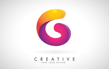 Colorful rounded Letter G Creative Logo Design. Friendly Corporate Entertainment Media Technology Digital Business template.
