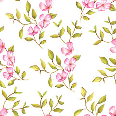 Watercolor Easter Seamless Pattern Hand Drawn High Quality
