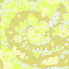 Vector Flower. Ethnic Abstract. Lime Craft Art Textile print. Green Summer Fashion. Tie Dye pattern. Ink Textured. Vector Ornament. Tie Dye Colorful. Bohemian Art. Batik Brush.