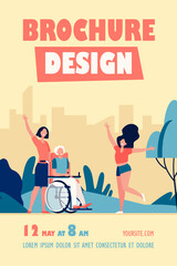 Old man meeting with family