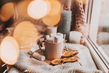 Christmas cookies and cup of coffee