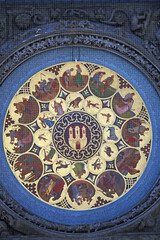 Astronomical clock detail Old Town Square Prague Czech republic